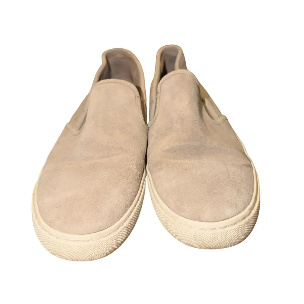 Tory Burch Jesse Slip On Sneakers Women's Size 7.5 M French Gray Suede Shoes